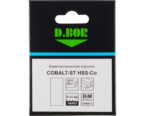 Коронка биметаллическая D.BOR COBALT-ST 79 мм (m42) мелкий зуб [D-HS-BIM-ST-38-079]