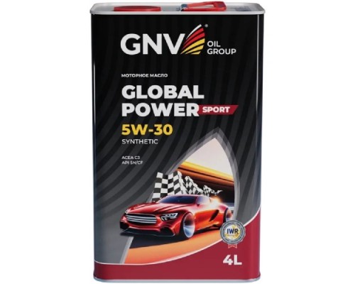 Масло моторное GNV Global Power Sport 5W30 Synthetic C3, SN/CF 4 л (металл. канистра) GPS1M10564010130530004