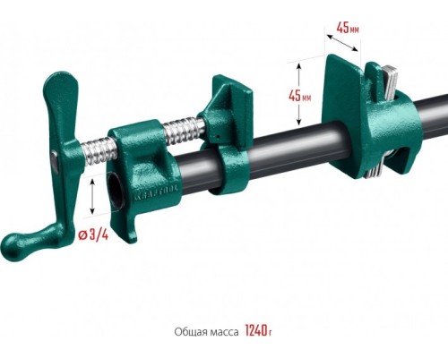 Струбцина для труб KRAFTOOL P-34 3/4
