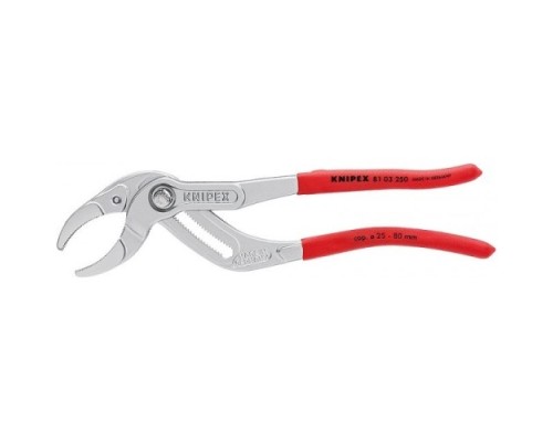 Клещи переставные KNIPEX KN-8103250SB трубные, зев 25-80 мм