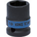 Ударная головка шестигранная 1/2" KING TONY 453519M, 19 мм
