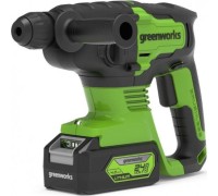 Перфоратор аккумуляторный GREENWORKS GD24SDS2K4 бесщеточный 3803007UB