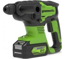 Перфоратор аккумуляторный GREENWORKS GD24SDS2K4 бесщеточный 3803007UB