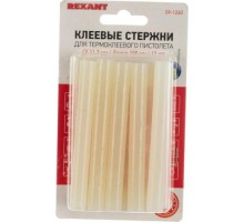 Стержни клеевые REXANT прозрачные светящиеся 11x100 мм, 12 шт. [09-1260]