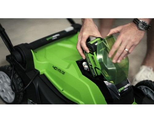 Газонокосилка аккумуляторная GREENWORKS G40LM41K4 (2504707VB) [2504707VB]
