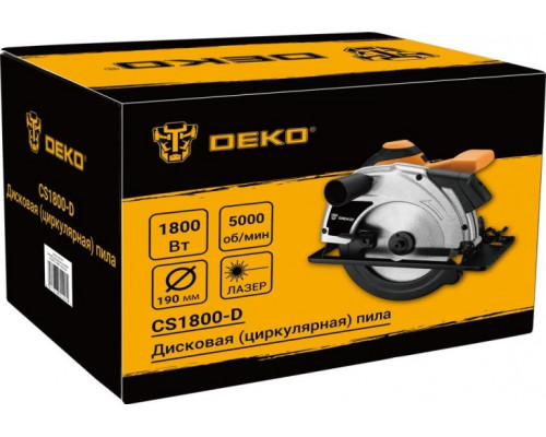 Пила циркулярная сетевая DEKO CS1800-D 083-1101 купить с доставкой и официальной гарантией