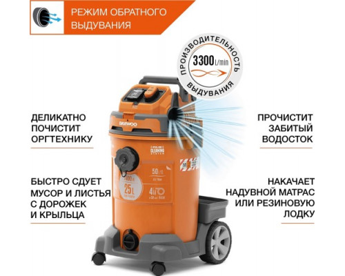 Пылесос строительный с системой очистки DAEWOO DAVC 2500SD