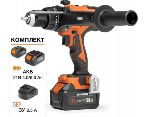 Дрель-шуруповерт аккумуляторная DAEWOO DAA 7521Li SET ударная