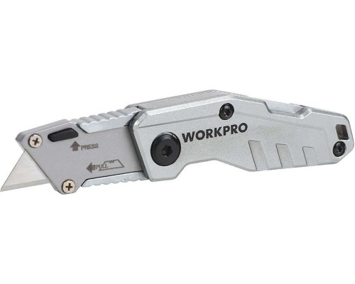 Нож складной WORKPRO WP211010 универсальный со сменными лезвиями мини