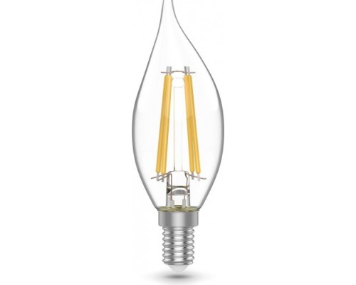 Лампа светодиодная GAUSS Basic Filament Свеча на ветру 5,5W 530lm 4100К Е14 LED (3 лампы в упаковке) [1041126T]
