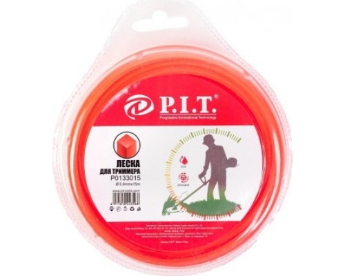Леска триммерная P.I.T. MLTD-13015Z 3.0 мм x 15 м, квадрат крученый