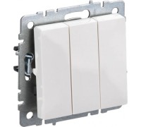 Выключатель трехклавишный IEK BRITE ВС10-3-0-БрБ 10А белый BR-V30-0-10-K01