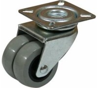 Колесная опора мебельная LONGWAY 904050 поворотная, двойной ролик, D-50 мм 01230980