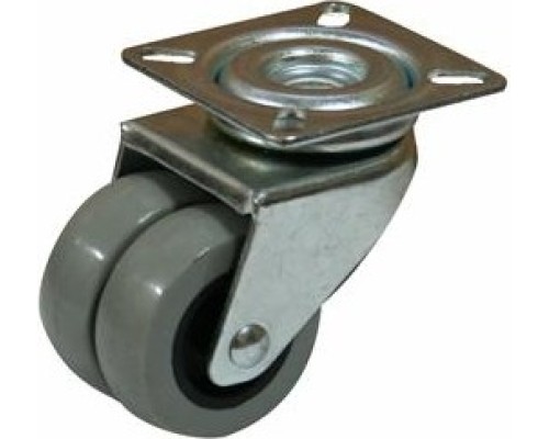 Колесная опора мебельная LONGWAY 904050 поворотная, двойной ролик, D-50 мм [01230980]