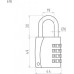 Замок навесной кодовый НОРА-М 618 для чемодана 