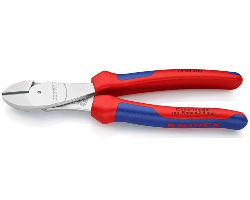 Бокорезы KNIPEX KN-7405200SB особо мощные, 200 мм, хром, 2-комп. ручки