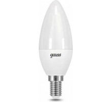 Лампа светодиодная GAUSS Свеча 6.5w 520lm 3000к e14 led 103101107