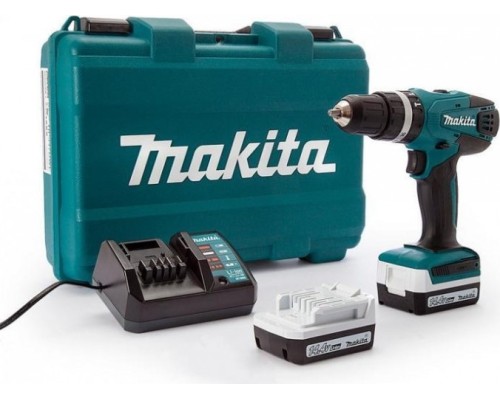 Дрель-шуруповерт аккумуляторная MAKITA HP 347 DWE ударная [HP347DWE]