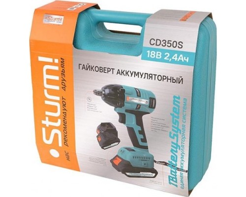 Гайковерт аккумуляторный STURM CD350S 2акк li-ion 2 ач,350нм,1/2