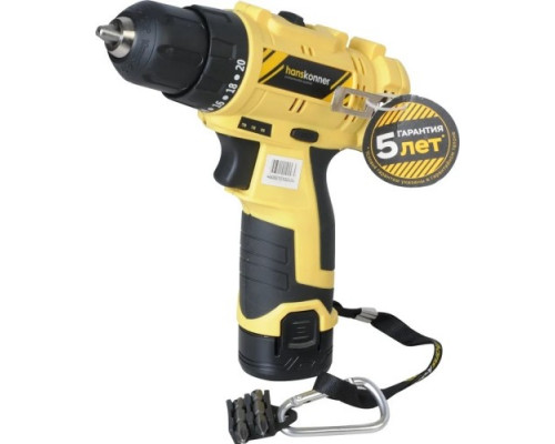 Дрель-шуруповерт аккумуляторная HANSKONNER HCD1230R