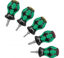 Набор отверток WERA 05008870001 stubby set 1 kraftform коротких 5 пр. WE-008870