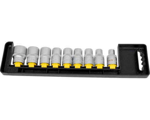 Набор головок 1/2" BERGER BG2039 Spline 8-21 мм, 9 предметов