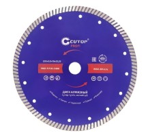 Алмазный диск универсальный CUTOP Profi 230x3.0x10x22.2 мм сверхтонкий, супер-турбо, мелкий зуб 65-23030