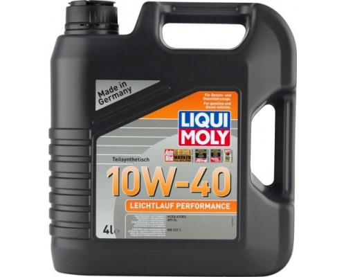 Масло моторное LIQUI-MOLY SAE 10W40 Leichtlauf Performance 4 л 8998 полусинтетическое [8998]