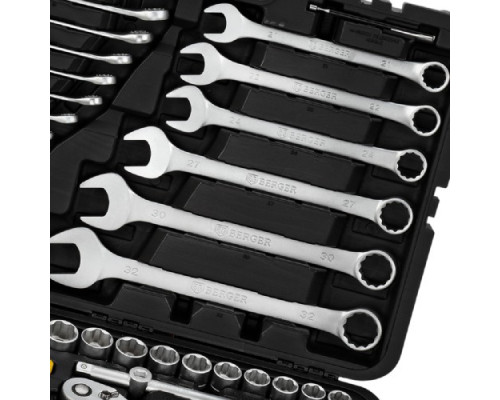 Набор инструментов BERGER BG148-1214 универсальный 1/2" - 1/4", 148 предметов