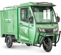 Трицикл грузовой электрический RUTRIKE КАРГО Кабина Дуал Зеленый-2755 024460-2755