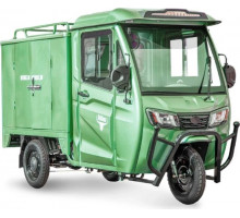 Трицикл грузовой электрический RUTRIKE КАРГО Кабина Дуал Зеленый-2755 024460-2755