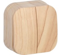 Выключатель двухклавишный IEK GLORY ВС20-2-0-ХС 10А сосна EVH20-K34-10