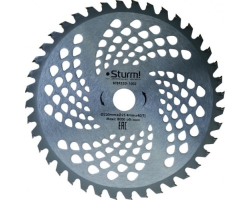 Диск кустореза STURM BT8952D-1002 230ммx25, 4x40, с твердосплавными напайками