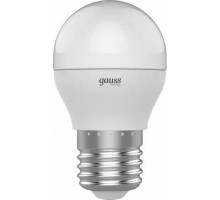 Лампа светодиодная GAUSS Шар basic 7,5w 670lm 3000k e27 led [1053218]