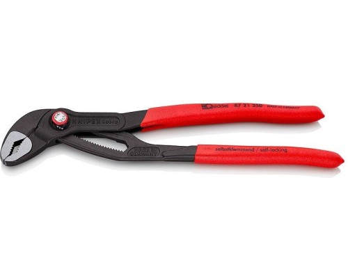 Ключ переставной KNIPEX 8721250SB cobra quickset 250 мм с фиксатором [KN-8721250SB]