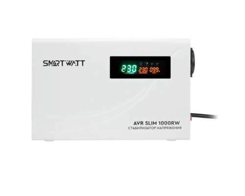 Стабилизатор напряжения однофазный SMARTWATT AVR SLIM  1000RW настенный [AVR SLIM 1000RW]