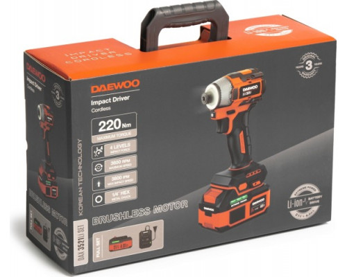 Гайковерт аккумуляторный DAEWOO DAX 3521Li SET ударный купить с доставкой и официальной гарантией
