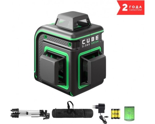 Лазерный уровень ADA CUBE 3-360 GREEN PROFESSIONAL EDITION [А00573]