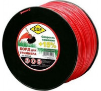 Леска триммерная DDE Speed line (2,4 ммх360 м; звезда; красная) 644-948