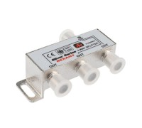 Делитель REXANT 05-6102 ТВх3 под F-разъем, 5-1000МГц, Silver