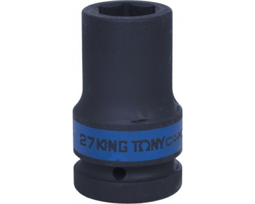 Ударная головка шестигранная глубокая 27 мм KING TONY 843527M с посадкой 1"