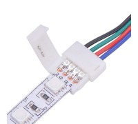 Коннектор питания LAMPER 144-008 ( уп. 10 штук ) (1 разъем) для RGB лент 10мм 144-008