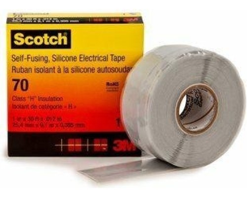 Изолента самослипающаяся силиконовая 3M Scotch® 70 25 мм х 9 м [7000006225]