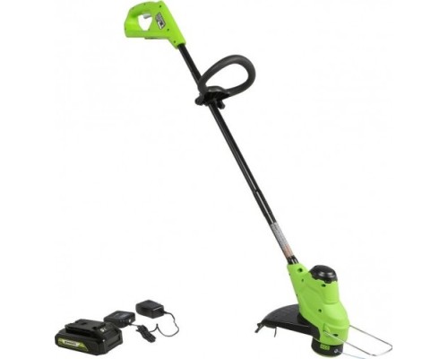 Триммер аккумуляторный GREENWORKS G24LT25K2, 24V 25 см, с 1хАКБ 2Ач и ЗУ [2107207SA]
