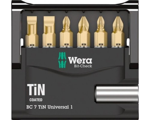 Набор насадок WERA Mini-Check TIN, SATZ 6 PCS, WE-056285 [WE-056285]