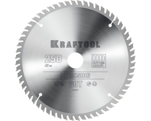 Пильный диск по дереву KRAFTOOL PRECISION 250х32мм 60т [36952-250-32]