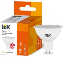 Лампа светодиодная IEK MR16 7Вт 3000К GU5.3 Софит LLE-MR16-7-230-30-GU5