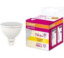 Лампа светодиодная Osram LED Star MR16 (замена 75вт) 7.5вт 3000к gu5.3 700лм [4058075229068]