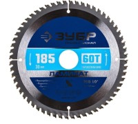 Пильный диск по ламинату ЗУБР Ламинат 185х30мм 60т 36930-185-30-60