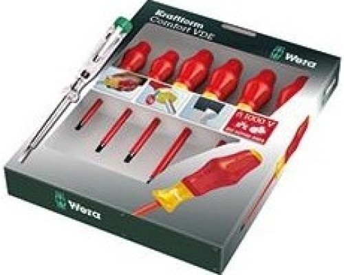 Набор отверток диэлектрических WERA Kraftform Comfort WE-031575 1160i/7 SATZ 6TLG / 6 PCS [WE-031575]